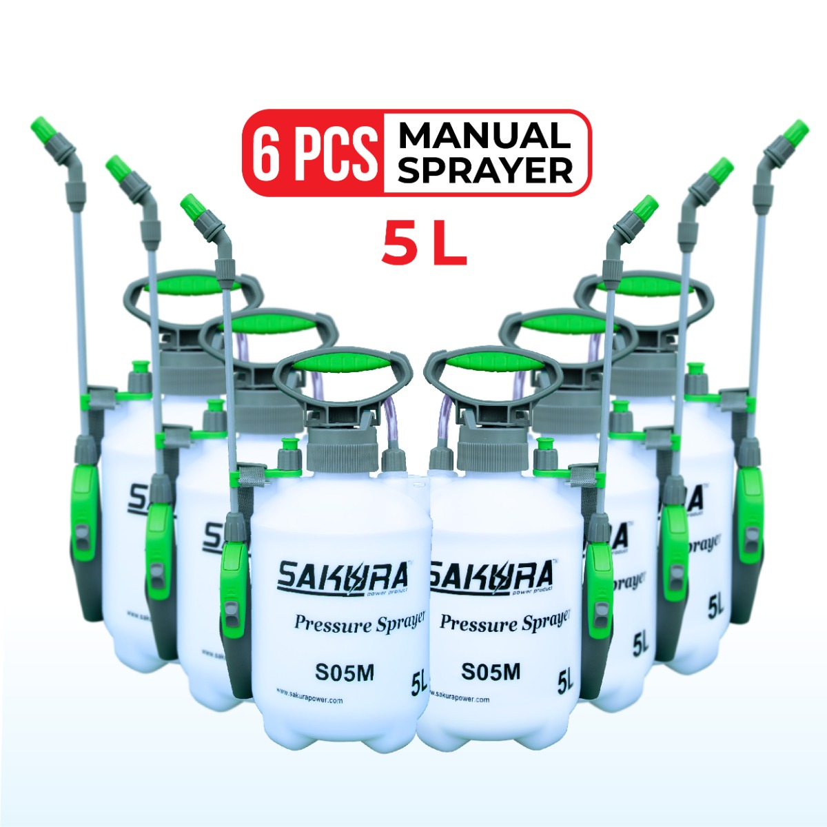 1 Cartoon(6 Pcs) 5 Liter Manual Sprayer S05M 